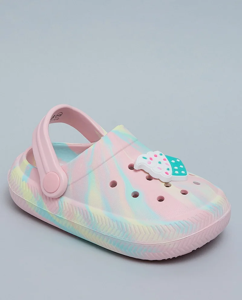 R&b Charm Detail Slingback Clogs