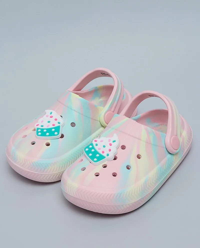 R&b Charm Detail Slingback Clogs