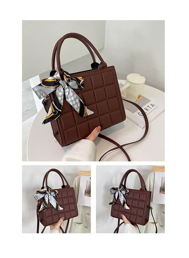 كان واي الصلبة جيو تنقش الشريط الديكور حقيبة مربعة المرأة الحد الأدنى محكم حقيبة حقيبة غرزة التفاصيل أعلى البريدي إغلاق حقيبة يد حقيبة ساعي - Image 3