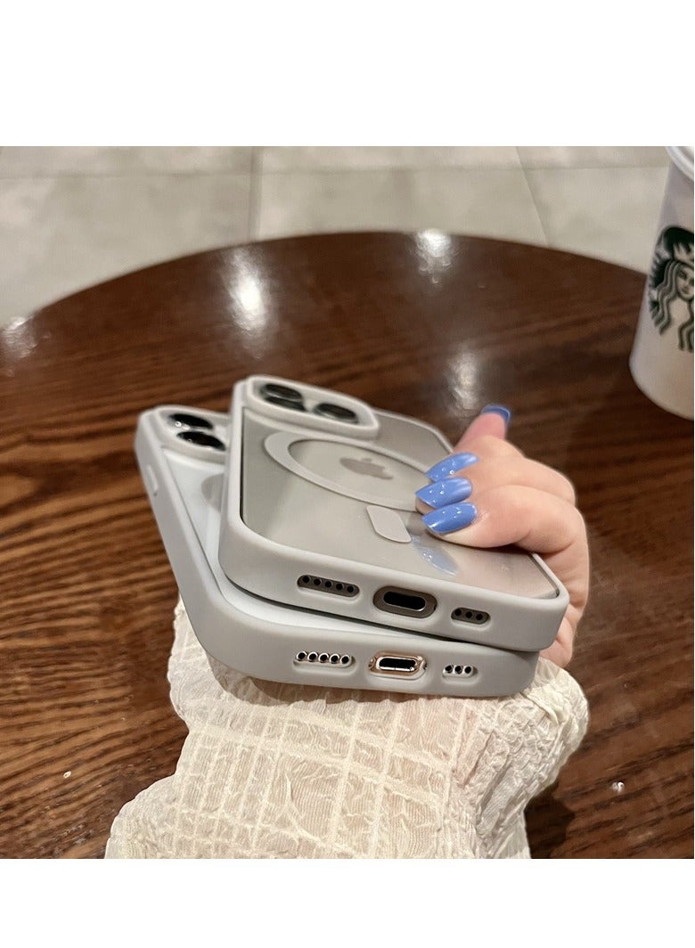 AROAQ Magnetic Clear Phone Case For Iphone,  Wireless Charge Magsafe Transparent Case, Anti-scratch Drop Protection Magnetic Case For Iphone 15 Pro Max, 15 Plus, Pro, ( Green) - Image 2