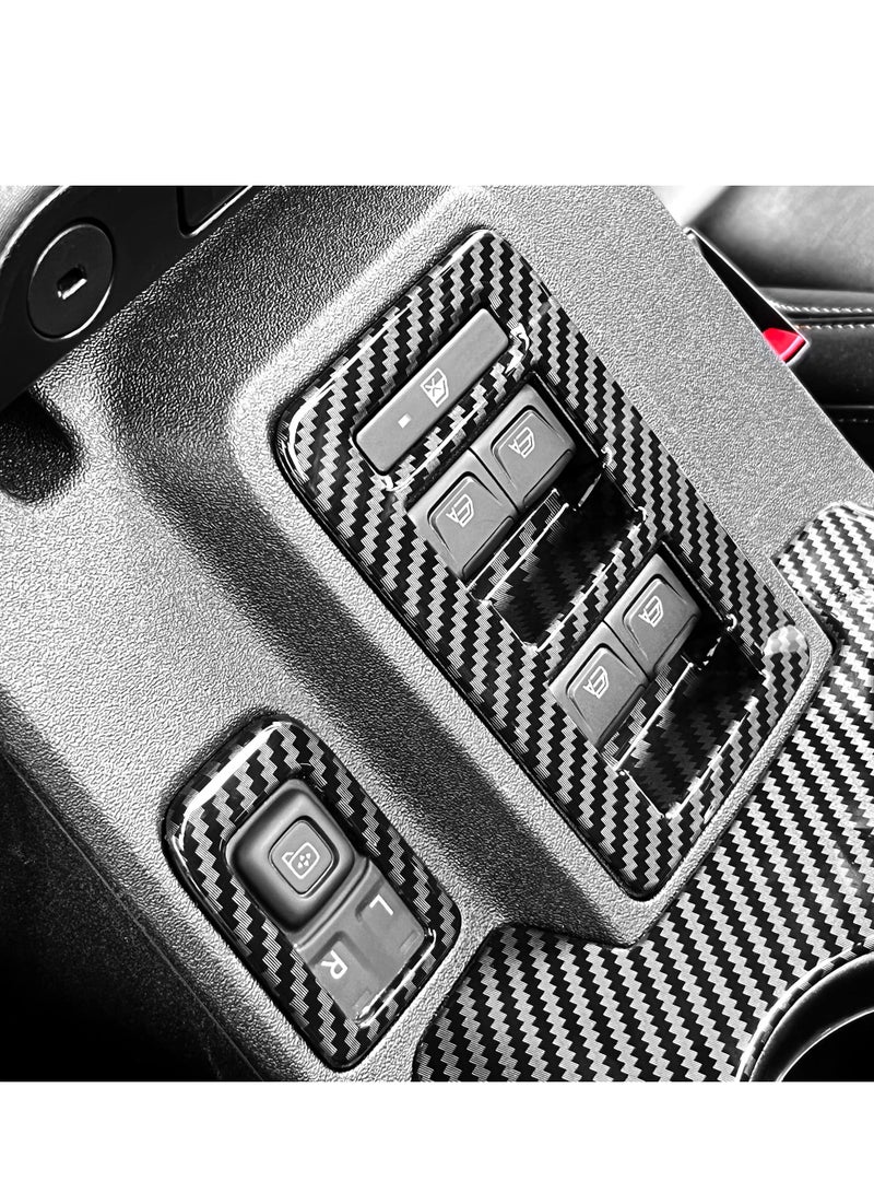 SYOSI Window Lift Switch Control Panel Cover Center Console , Carbon Fiber Interior Trim Compatible with Ford Bronco 2021 2022 2023 Gear Shift Trim Decoration Interior Accessories - Image 5