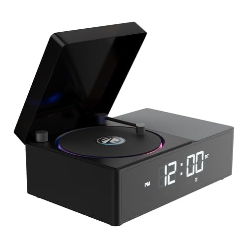 Zebronics 10W Portable Bluetooth v6.0 Speaker, Dual 5.2cm Drivers, 9hr Backup, Retro CD Design, 6 Ambient Sound Effects, TWS Support, Passive Radiator, Built-in Clock, Alarm & Call Function (Echospin) - Image 1