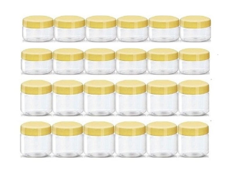 Sunpet Plastic Premium Round Small Jar- Set No101800-24 of 24Pcs (Clear) - Image 3