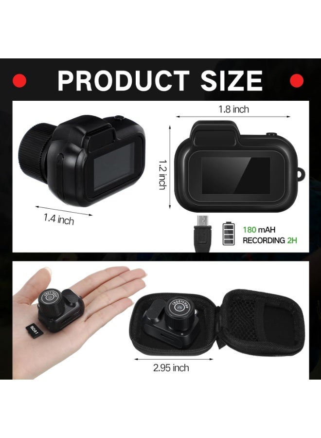 Keychain Camera with 0.96" HD Display Pocket Size Portable Digital Camera with 32GB Card 2MP 1080P Small Video Recorder Long Battery for Travel Party Fun Vlog Gift Recording Vlogging - Image 2