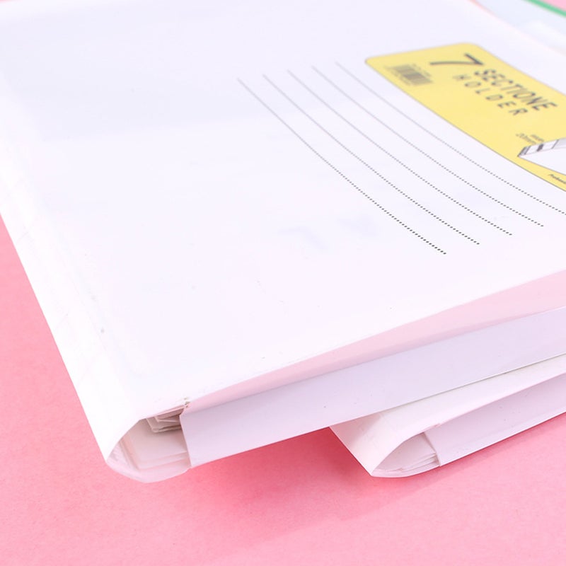 1pc Plastic File Folder Paper Classification Folder Waterproof Document Organizer Filing Products Report Folder Organizer (7 Section Holder Style) - Image 5
