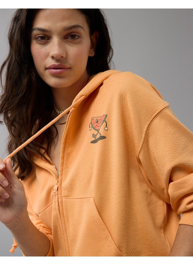 American Eagle AE Fleece Zip-Up Hoodie  - Image 5