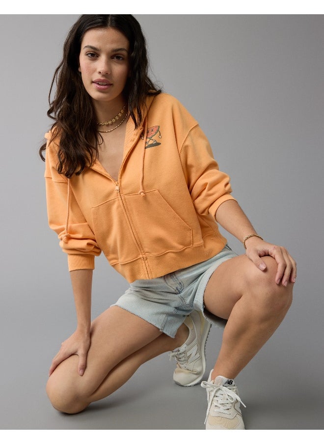 American Eagle - AE Fleece Zip-Up Hoodie - Image 1