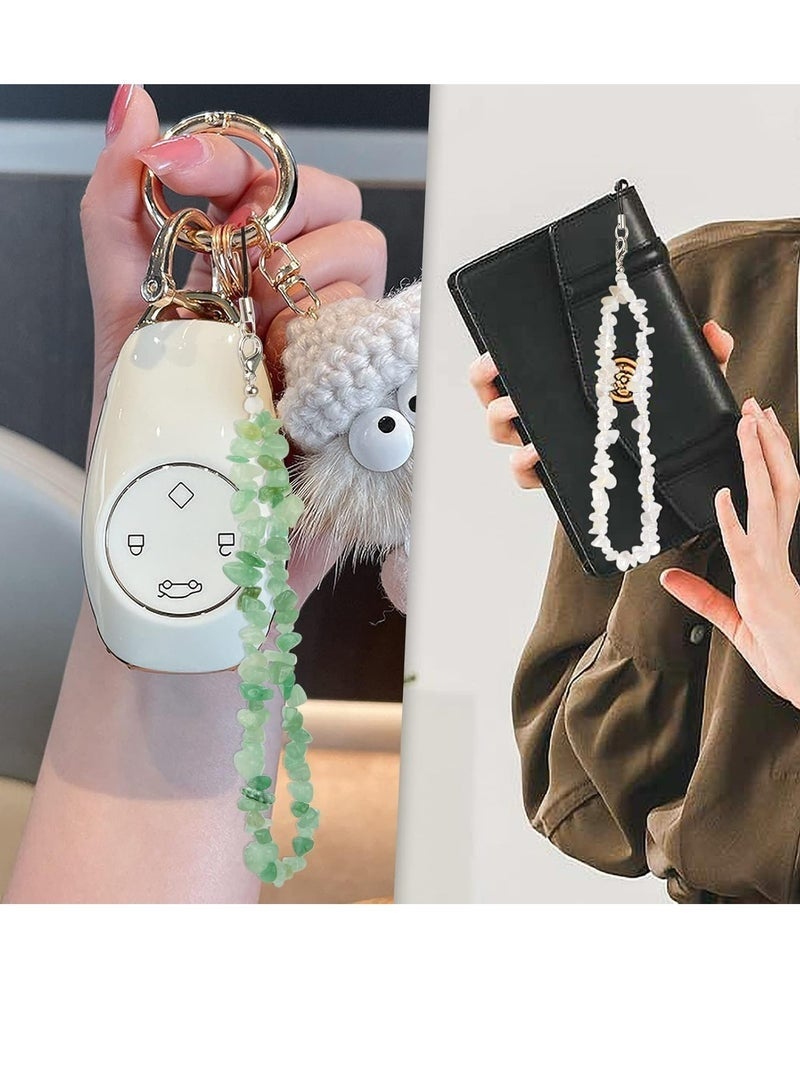 Phone Charms Chain Strap For Women Girls, Cell Phone Case Lanyard Wrist Strap, Natural Gemstone Charms For Keychain - Image 4