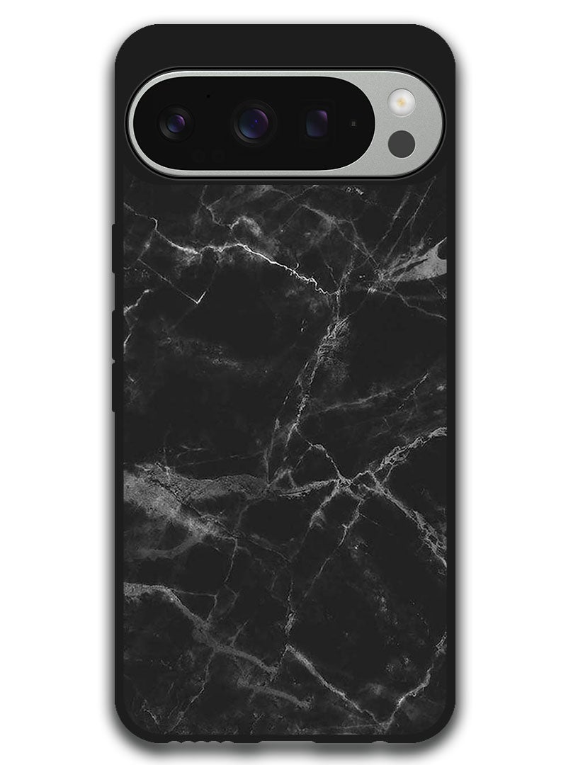 Theodor Protective Case Anti Scratch Shock Proof Bumper Cover For Google Pixel 9 Pro Black Marble - Image 1