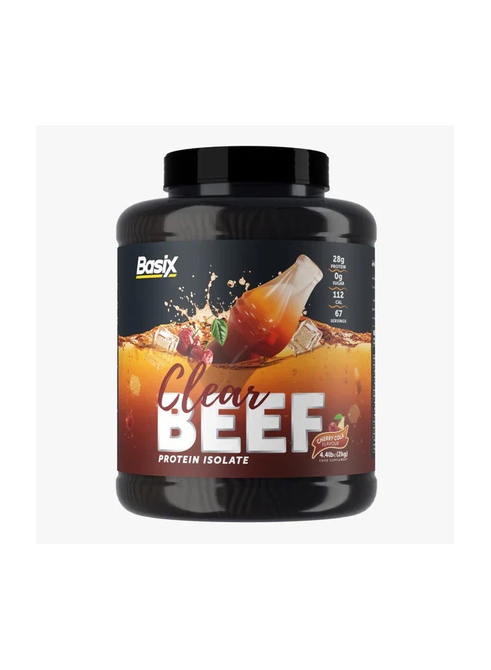 Basix Beef Protein Isolate Cherry Cola 4.4 LB + Free Basix Pure Creatine 300 Grams + Free Water Bottle - Image 2