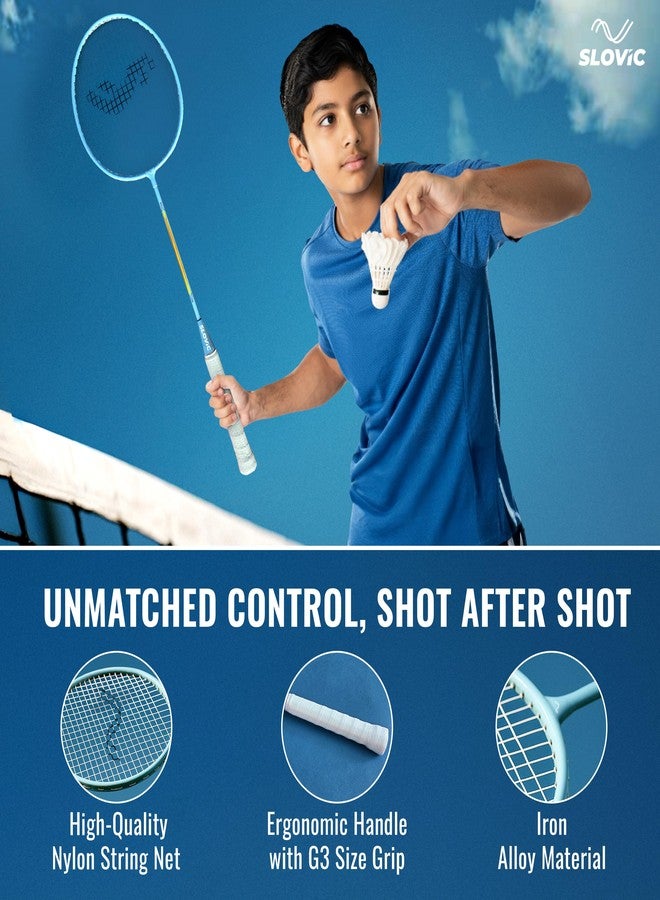 Slovic Badminton Racket for Men & Women | Lightweight Racket with Nylon String Net & Cover | Ergonomic Handle with G3 Size Grip | Badminton Racket Ideal for Beginners & Intermediates - Image 5