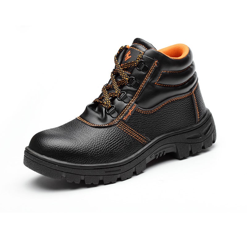 High-Top Labor Protection Shoes Stall Construction Site Anti-Smashing Anti-Piercing Steel Shoes Workshop Protective Shoes Safety Shoes - Image 4