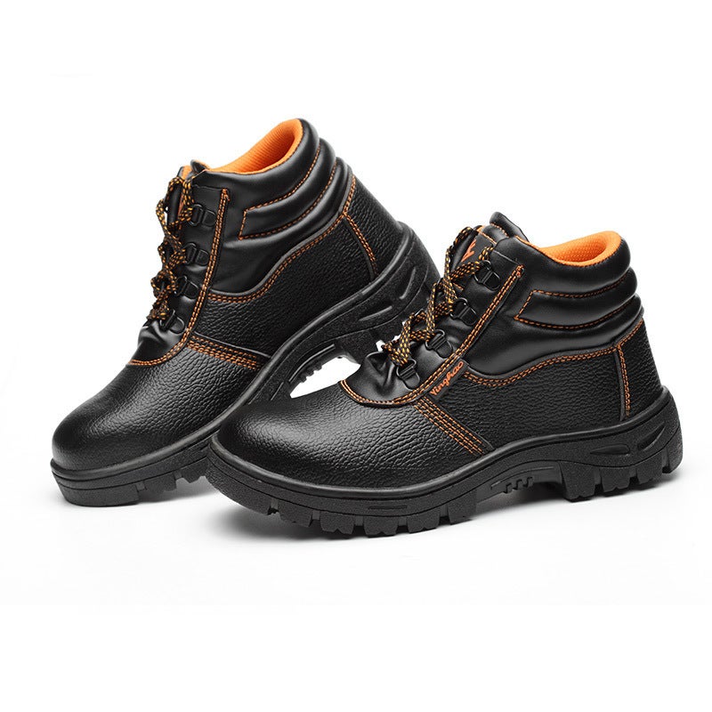 High-Top Labor Protection Shoes Stall Construction Site Anti-Smashing Anti-Piercing Steel Shoes Workshop Protective Shoes Safety Shoes - Image 3