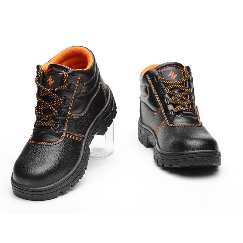 High-Top Labor Protection Shoes Stall Construction Site Anti-Smashing Anti-Piercing Steel Shoes Workshop Protective Shoes Safety Shoes - Image 5