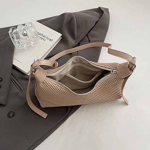 SIBY Texture Underarm Bags for Women's (Beige) - Image 4