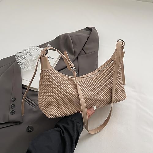SIBY Texture Underarm Bags for Women's (Beige) - Image 3