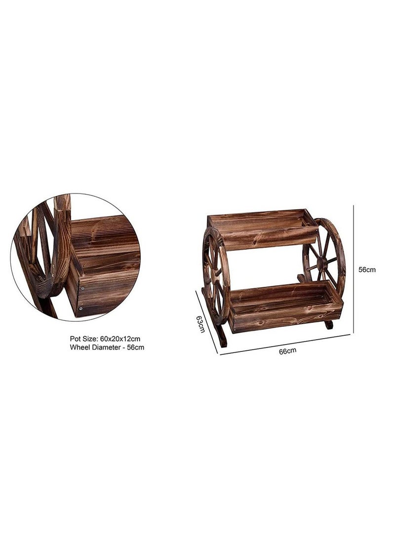 Generic FFD Wooden Planters with Drainage Holes Rustic Flower Pots for Garden and Home Decor  - Image 2