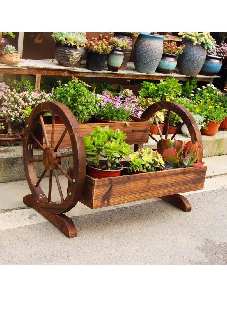 Generic FFD Wooden Planters with Drainage Holes Rustic Flower Pots for Garden and Home Decor  - Image 5