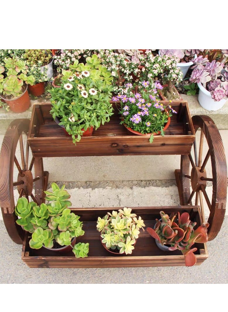 Generic FFD Wooden Planters with Drainage Holes Rustic Flower Pots for Garden and Home Decor  - Image 1