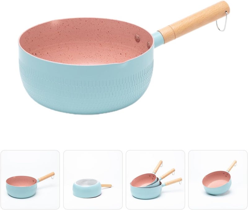Seasonal & permanent compatible VICASKY Blue 18cm Maifan Stone Nonstick Sauce Pan with Handle, Heat Resistant Japanese Style Milk Cooking Pot for Kitchen and Stew, without Lid Local & cross border ship compatible Proper storage environment Advanced minimal build Popular trusted craftsmanship Diverse operating method fit Climate adapted upgraded quality Air & land transit compatible Oil resistant Quick assemble Upgraded classic design Domestic distribution ready Various fittings Water rust proof Regional distribution available High strength upgraded material Custom sizing alternatives Classic practical design Cleaner resistant Multi-purpose fine material Gulf standard sizing alternatives All-item unified delivery Elegant practical design Global assemble options Salt mist resistant - Image 3