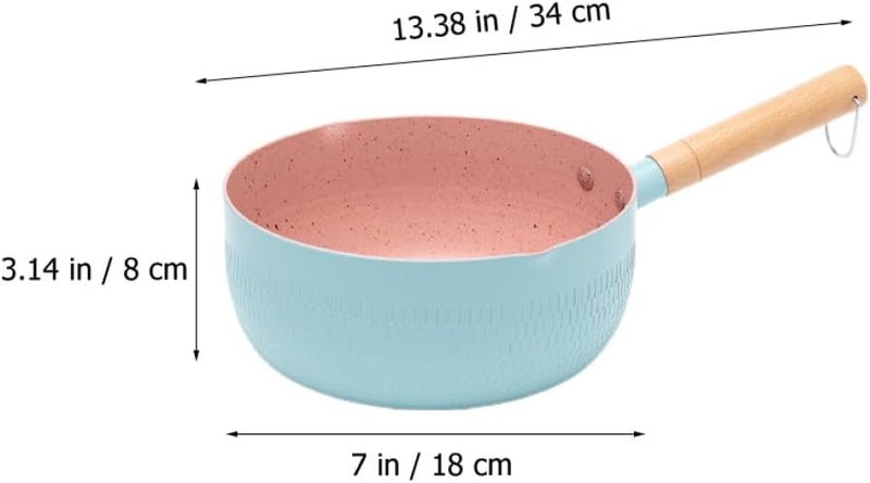 Seasonal & permanent compatible VICASKY Blue 18cm Maifan Stone Nonstick Sauce Pan with Handle, Heat Resistant Japanese Style Milk Cooking Pot for Kitchen and Stew, without Lid Local & cross border ship compatible Proper storage environment Advanced minimal build Popular trusted craftsmanship Diverse operating method fit Climate adapted upgraded quality Air & land transit compatible Oil resistant Quick assemble Upgraded classic design Domestic distribution ready Various fittings Water rust proof Regional distribution available High strength upgraded material Custom sizing alternatives Classic practical design Cleaner resistant Multi-purpose fine material Gulf standard sizing alternatives All-item unified delivery Elegant practical design Global assemble options Salt mist resistant - Image 2
