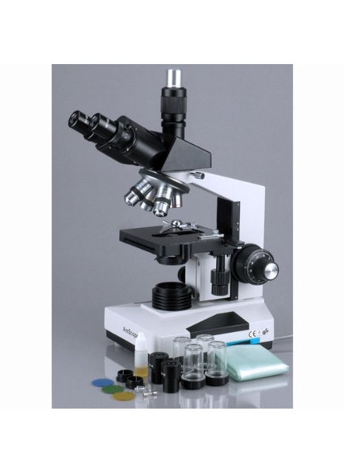 AmScope AmScope  40X2000X Lab Clinic Veterinary Trinocular Compound Microscope with 5MP Camera  T490B5M  - Image 4