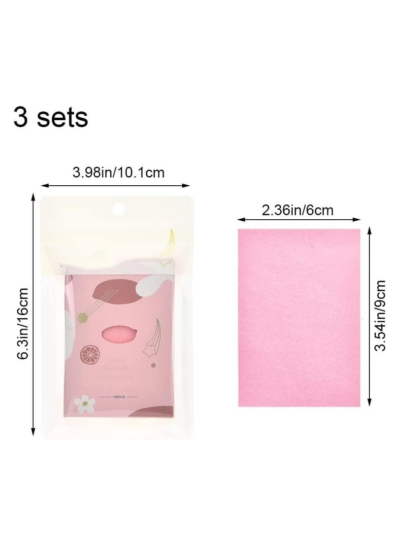300 Pcs Oil Blotting Sheets, Soft Oil Absorbing Papers No Stimulation Face Oil Blotting Papers with Box for Sports Fitness Makeup Travel