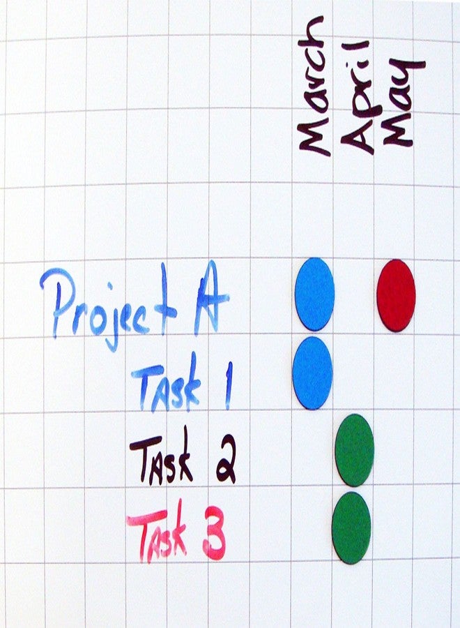 MasterVision Magnetic Color Coding Dots, 3/4 Inch Diameter, Red, Pack of 20 (FM1604) - Image 5