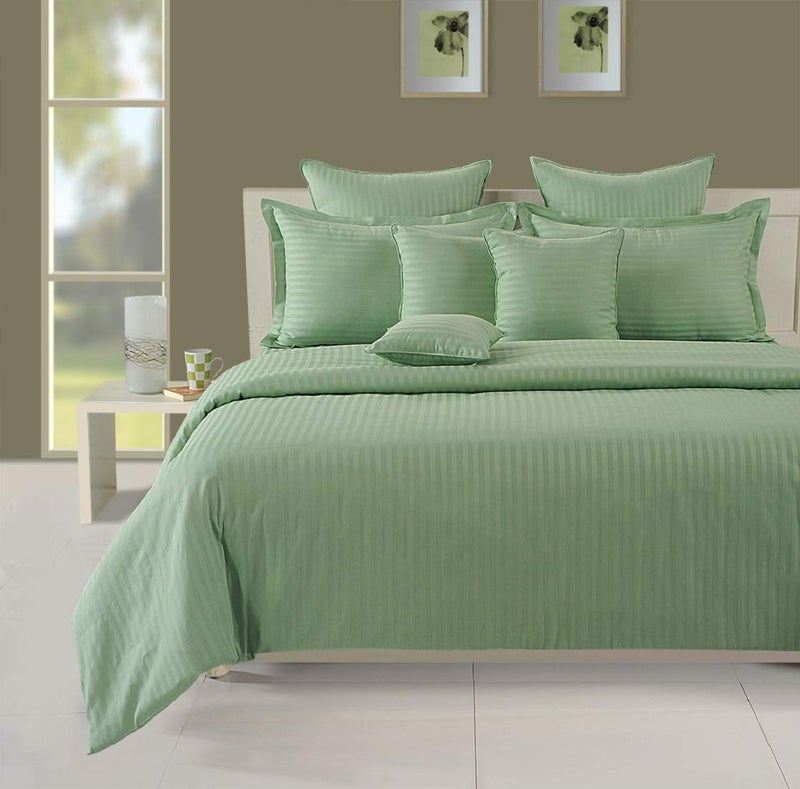 Swayam Cotton 1 Single Duvet Cover | Rajai Cover | Quilt Cover | Comforter Cover | Green | Plain - Image 1