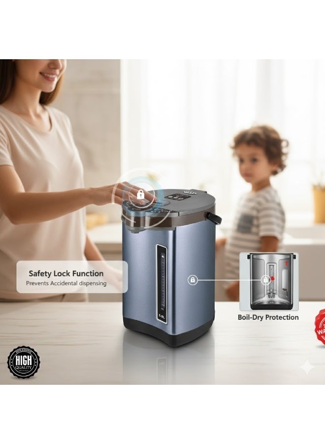 LC 5L Electric Thermo Pot 1430W Hot Water Dispenser With Auto Pump & Cup Touch Switch, 2 Years Warranty, Blue - DLC-57201 - Image 4