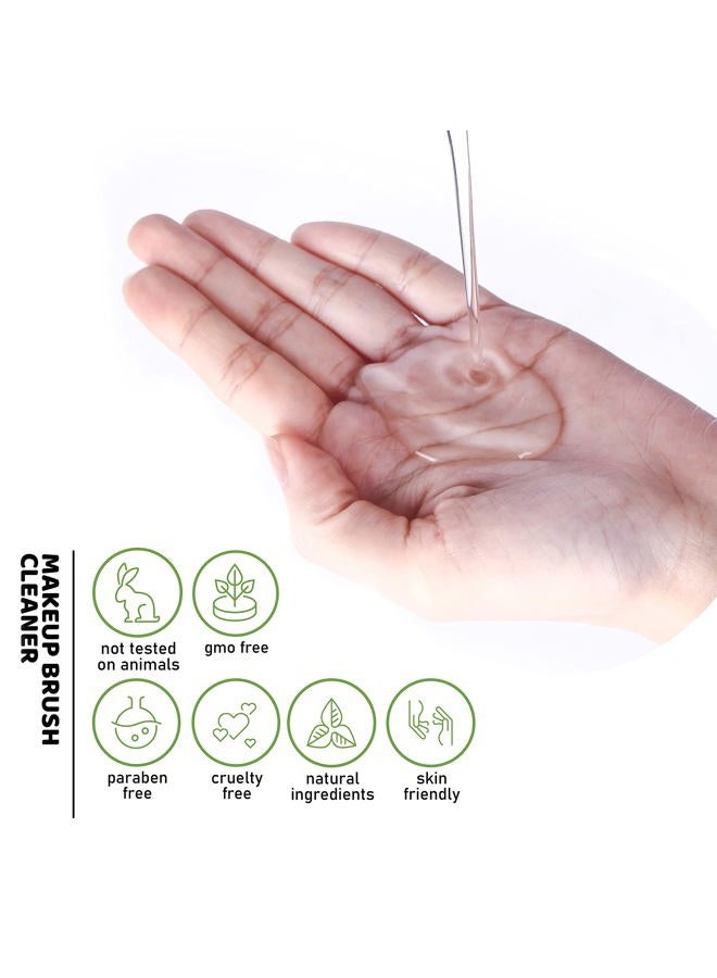 Clean-n-Fresh مجموعة منظف فرش المكياج للفرش، الإسفنج والباوف 6.8 أونصة سائلة، منظف شامبو عميق مع حصيرة تنظيف - Image 3