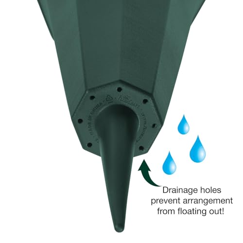 FloraCraft Affinity Plastic Cemetery Vase with Permanent Spike 4.4 inch x 12.75 inch Green - Image 5