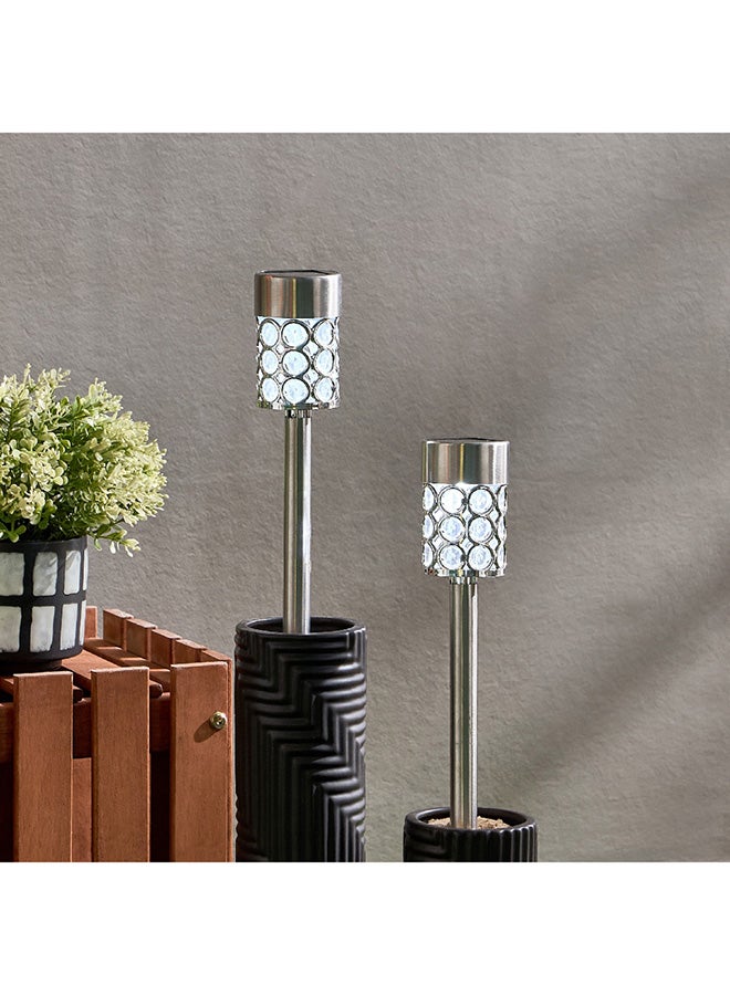 Home Box Lyn 2-Piece Solar Outdoor Spike LED Light Set 8 x 36 x 8 cm - Image 1