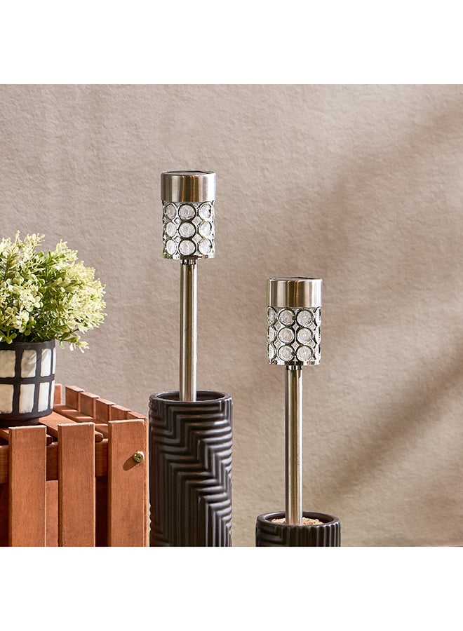 Home Box Lyn 2-Piece Solar Outdoor Spike LED Light Set 8 x 36 x 8 cm - Image 2