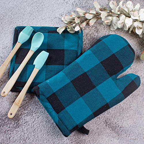 PIXEL HOME DECOR Thick Padded Heat Resistant Oven Glove with Pot Holder Uniball - Image 2