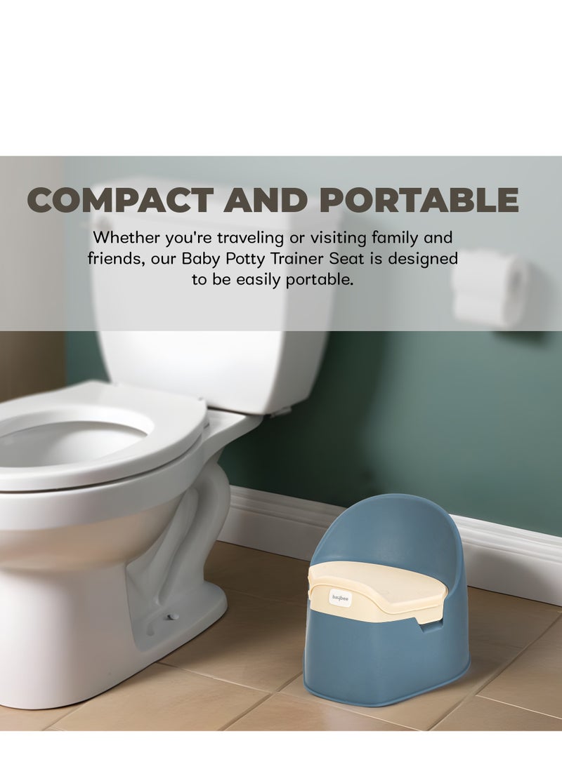 BAYBEE - Baby Potty Training Seat For Kids Baby Potty Seat Chair With Closing Lid And Removable Tray Potty Trainer Seat For Toddlers Potty Seat For Baby 0 To 3 Years Child Boys Girls Blue - Image 1