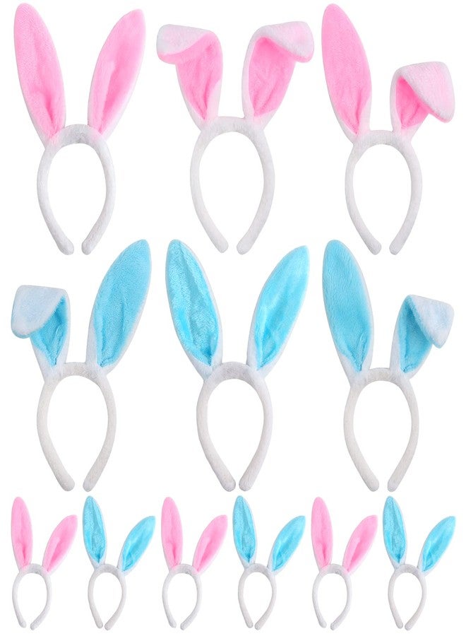 LOKIPA Plush Bunny Ears Hairbands, 12 PCS Bunny Headband Easter Bunny Ears Hairbands for Easter Party Decoration - Image 1