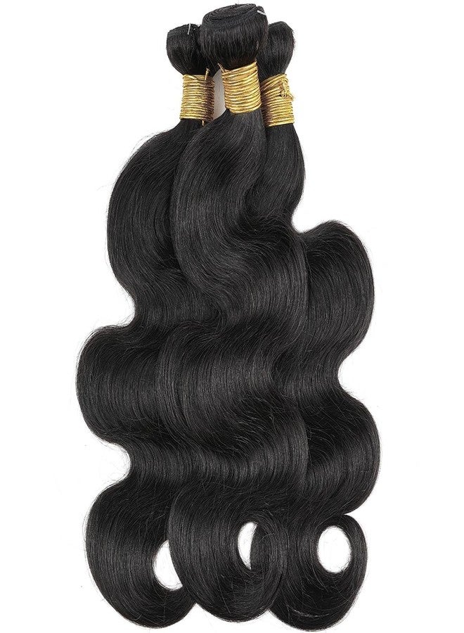 AUTTO Brazilian Human Hair Bundles Body Wave Human Hair Single Bundle 22inch 100% Unprocessed Virgin Human Hair Body Wave Raw Quick Weaves Deals Natural Black - Image 2