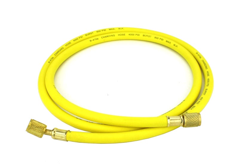 Refrigeration Hose  60 150cm  Working Pressure 800 PSI 14 Female Flare Brass Knurled Fittings with PTFE Gasket Seats  45 Angle Connector