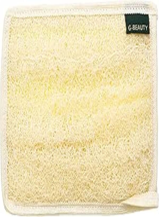 G-Beauty GBY-013 Double Face Massage Loofah With Small Natural Rectangle Gloves For Bath, Spa, Shower - Beige