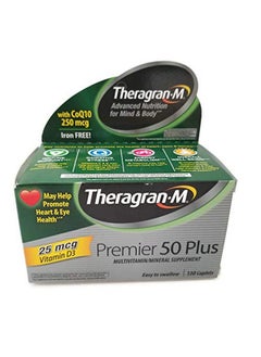 Multivitamin/Multimineral Supplement With Lutein & Lycopene 130 Caplets. Premier 50 Plus By Theragranm