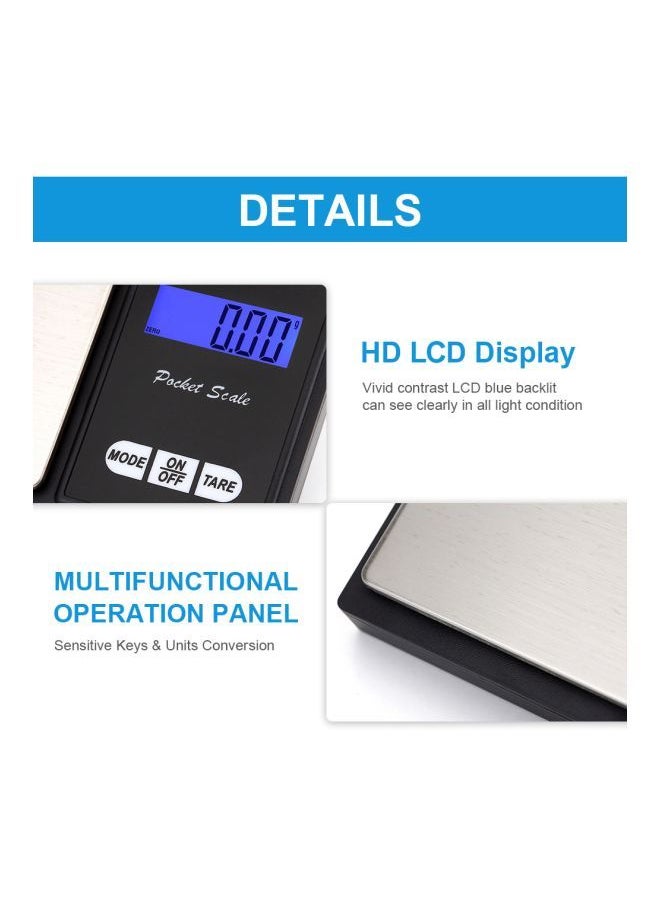NIBEMINENT - Digital Kitchen Scale Black 22.50x5.70x5.75centimeter - Image 1