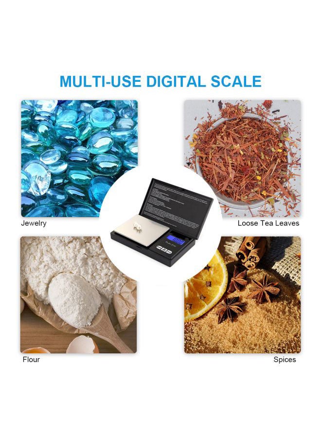 NIBEMINENT - Digital Kitchen Scale Black 22.50x5.70x5.75centimeter - Image 1