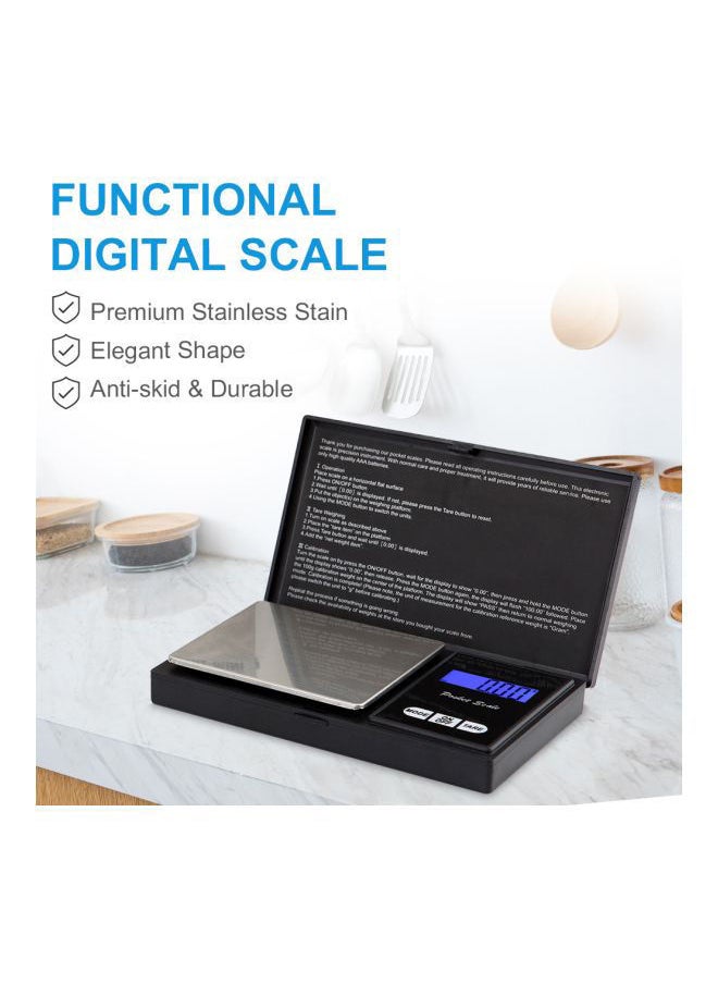 NIBEMINENT - Digital Kitchen Scale Black 22.50x5.70x5.75centimeter - Image 1