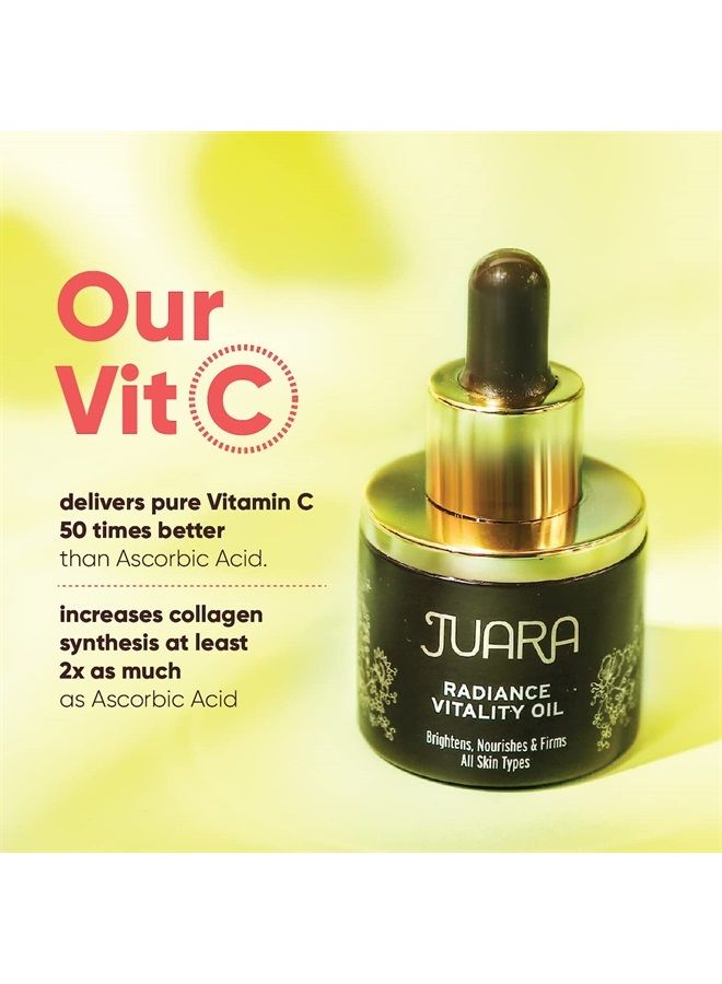 Juara – Radiance Vitality Oil | Deluxe Moisturizing Facial Treatment for All Skin Types | Anti-Aging Formula | Softens, Brightens, Nourishes, Hydrates | Cruelty Free, Paraben & Sulfate Free | 1 oz. - Image 2