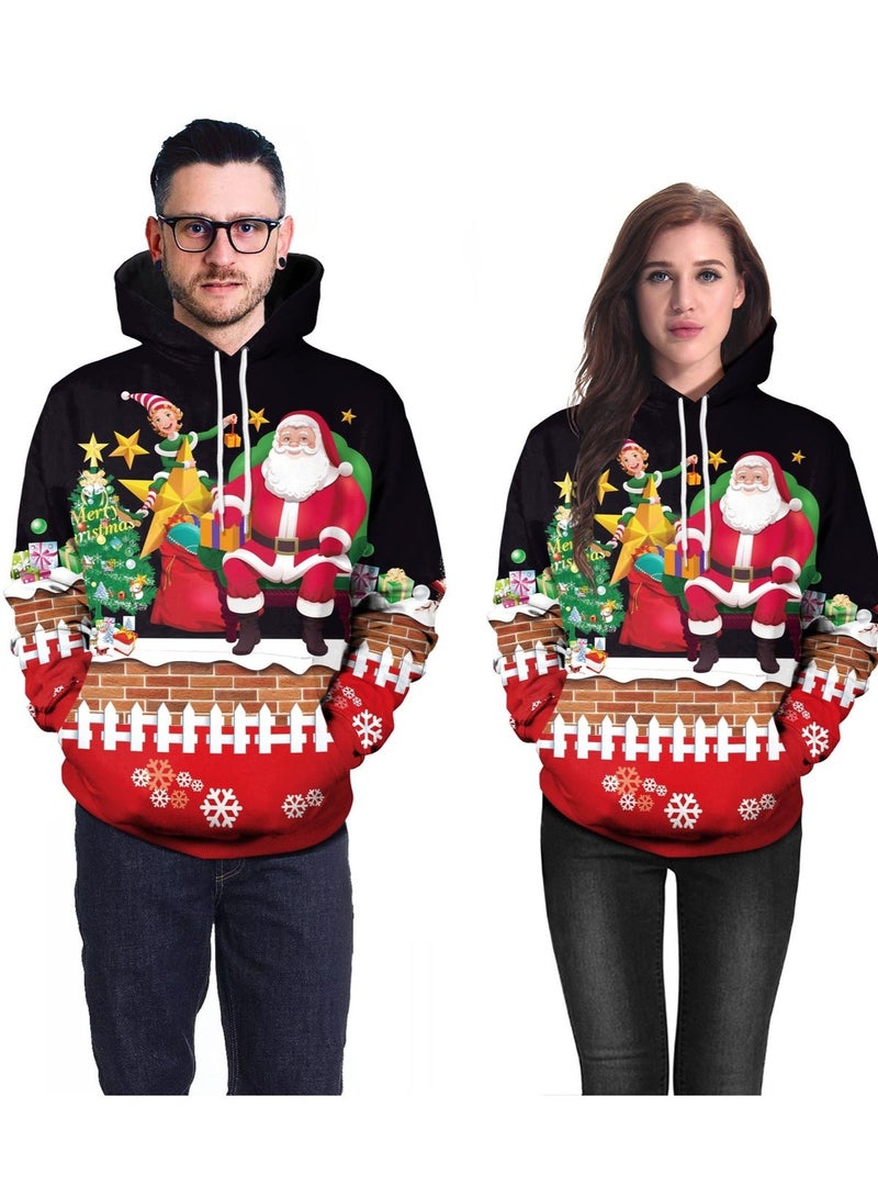 FOLAI 1PCS Christmas Printed Hoodie Hoodies - Image 1