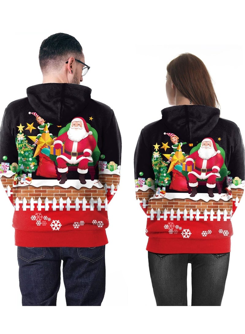 FOLAI 1PCS Christmas Printed Hoodie Hoodies - Image 2