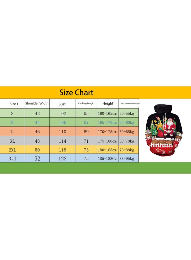 FOLAI 1PCS Christmas Printed Hoodie Hoodies - Image 4