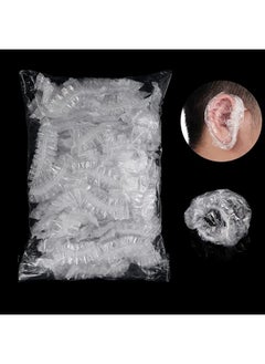 Disposable Ear Covers Waterproof Elastic Hair Dyer Ear Protector Caps Bath Shower Salon Ear Cover For Hair Dye Bathing Shower Beauty Earmuffs Spa Home Hotel Hair Salon
