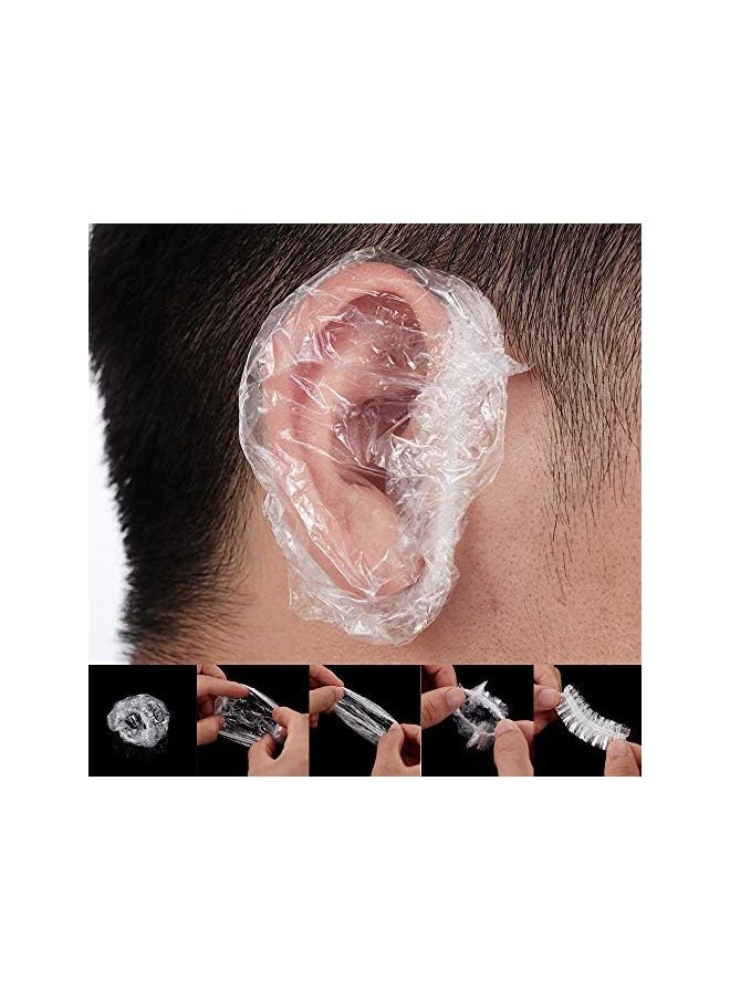Sanbo - Disposable Ear Covers Waterproof Elastic Hair Dyer Ear Protector Caps Bath Shower Salon Ear Cover For Hair Dye Bathing Shower Beauty Earmuffs Spa Home Hotel Hair Salon - Image 1